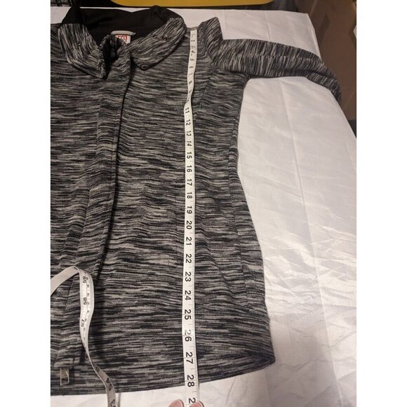 Women's Avalanche Black & Gray Heathered Diagonal Zip up Jacket Size Medium - Picture 10 of 12